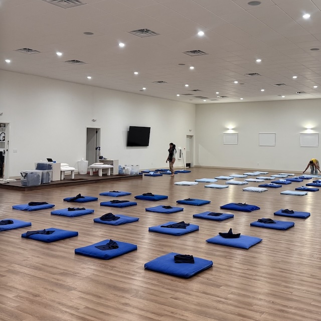 Meditation hall interior